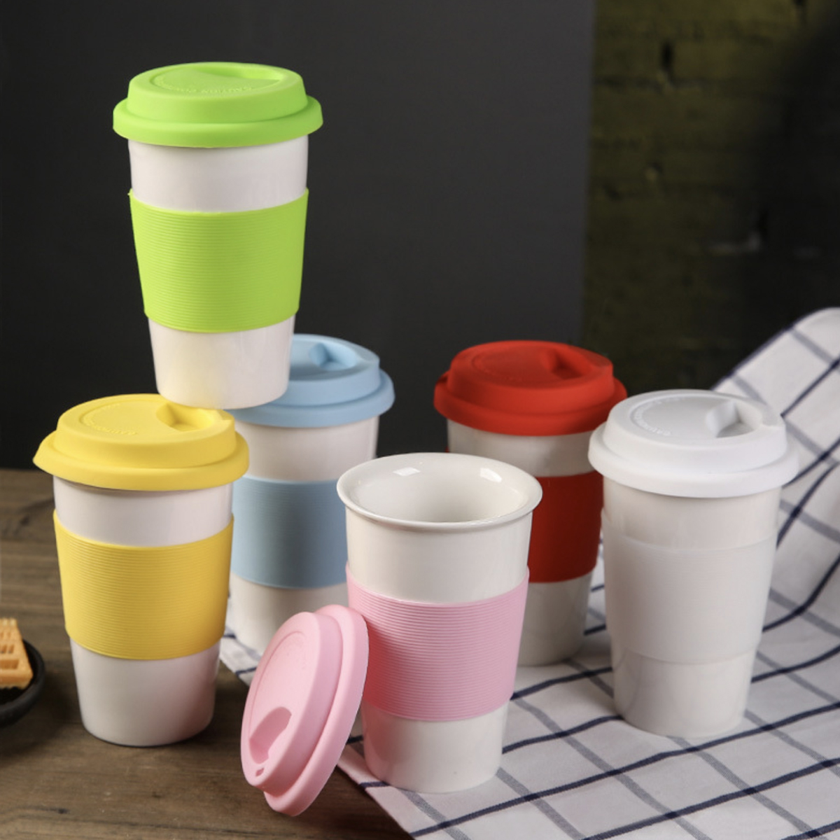ceramic travel mug with silicone lid uk